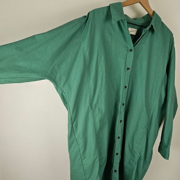 NEW Universal Thread Long Sleeve Mini Shirt Dress‎ L Light Green Button DownNWT - Picture 3 of 11